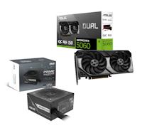 OcUK Gaming Bundle - Asus GeForce RTX 5060 Dual OC 8GB Graphics Card + Asus Prime 650W 80 Plus Bronze Power Supply