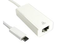 OcUK Value 15cm USB Type C (M) to Gigabit Ethernet Adapter - White