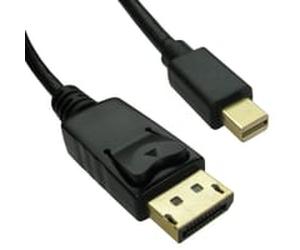 OcUK Value 1M Mini DisplayPort to DisplayPort Cable Black