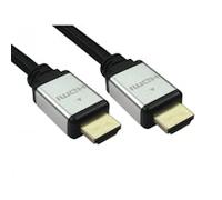 Scan 1 Metre Silver/Black HDMI 2.1 Braided Cable - M/M
