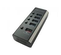 OcUK Value 4 Port USB3.0 Hub Quick Charge Port - PSU