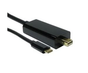 OcUK Value USB C to Mini Display Port 4K 60HZ 5m Cable - Black