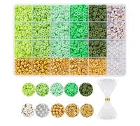Ocumurit 2400 Pcs Clay Beads Bracelet Making Kit, Friendship Bracelet 6mm Polymer for Jewelry Making Crafts Kit with Letter Beads for Teen Girls & Adults