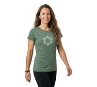 Ocun Classic Organic Flower Short Sleeve T-shirt Green M Women