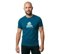 Ocun - Classic T Bus-Stone - T-shirt size S, blue