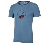 Ocun - Classic T Organic Rainbow Rocket - T-shirt size XL, blue