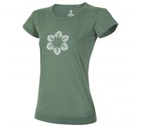 Ocun Classic Organic Flower Short Sleeve T-shirt Green M Woman