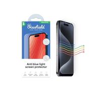 Ocushield Anti Blue Light Screen Protector for iPhone 15 Pro (6.1") - 9H Tempered Glass Filter Blocks UV & Blue Light, Anti-Bacterial, Designed by UK Optometrists