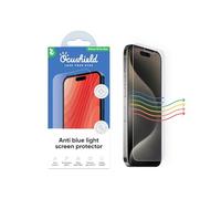 Ocushield Anti Blue Light Screen Protector for iPhone 15 Pro Max (6.7") - 9H Tempered Glass Filter Blocks UV & Blue Light, Anti-Bacterial, Designed by UK Optometrists