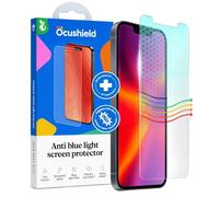 Ocushield Blue Light Screen Protector for iPhone 13 Regular/13 Pro/14/16E | Fits 6.1 inch display. 9H tempered glass blocks UV & blue light. Designed by UK optometrists.