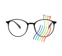 Ocushield Carson Unisex Blue Light Glasses Shiny Black, Computer Glasses for Eye Strain Relief, Anti Glare Screen Protection, Work Gaming Reading
