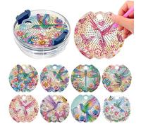 Ocuuer 8pcs Hummingbird DIY Art Cup Lid Accessories Bling Tumbler Lid Plate (SWH001 SWH010)