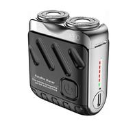 Ocuuer Dual Head Electric Shaver Waterproof Beard Shaver for Home Travel (Black) (C)