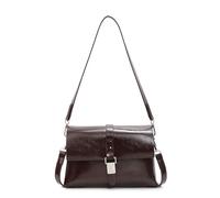Ocuuer Women All-Match Shoulder Bag PU Leather Crossbody Bag Simple Flap Bag (Coffee) (Coffee)