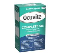 Ocuvite Complete 50 Eye Supplement - Supports the Visual System and 50 Wellbeing by Bausch Lomb - Lutein and Zeaxanthin Supplement with Omega 3 DHA and EPA Vitamin B6 and Vitamin D, 2 Capsules Per Day