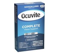 Ocuvite Complete Eye Supplement Capsules by Bausch + Lomb - Lutein and Zeaxanthin Supplement with Omega 3 DHA, Vitamin B2 and Niacin, Supports Normal Vision, Eye Health Supplements 1 Capsule Per Day