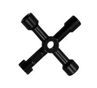 OCWACE 4-in-1 Heavy Duty Utility Key， 4 Way Plumbing Key， Gas Meter Box Key, Electric Box Key, Gas Box Key, Radiator Key， Black