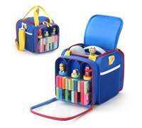 OCXLLEATLY Carrying Case for Little Tikes Story Dream Machine, Large Capacity Storage Bag Fits Projector, Headphone, 6 Character Figures & 44 Story Books, with Clear Window and Shoulder Strap (Blue)