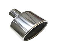 OD 54MM ID 51MM Universal Car Stainless Steel Exhaust End Tips Pipes Exhaust Oval Tip Car Rear Tailpipe 1 Pc