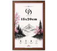 OD Deals - 15x20cm Photo Frame - Premium MDF Wood Picture Frame with Non-Reflective UV Perspex Front - Anti-Glare Wall Mounted Display for Portraits and Certificates - Walnut
