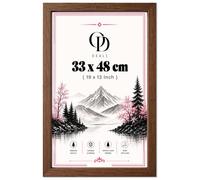 OD Deals 33x48 cm (13x18.9 Inch / 330x480 mm) MDF Poster Frame | Rich Walnut Wall Frame with Shatterproof Acrylic Front (Walnut)