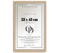 OD Deals 35x45 cm (350 x 450 mm) MDF Poster Frame | Natural Oak Effect Wall Frame with Shatterproof Acrylic Front | Stylish Engineered Wood Picture Frame for Art & Home Display (Oak)