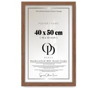 OD Deals 40x50 cm (15.7x19.7 Inch / 400x500 mm) MDF Poster Frame | Rich Walnut Wall Frame with Shatterproof Acrylic Front (Walnut)