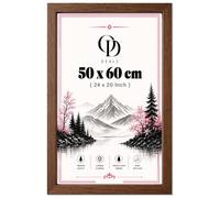OD Deals 50x60 cm (19.7x23.6 Inch / 500x600 mm) MDF Poster Frame | Rich Walnut Wall Frame with Shatterproof Acrylic Front (Walnut)