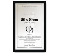 OD Deals 50x70 cm (19.7x27.6 Inch / 500x700 mm) MDF Poster Frame | Modern Wall Frame with Shatterproof Acrylic Front (Black)