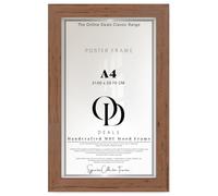 OD Deals A4 MDF Frame | Flat Wall Display with Transparent Front Panel | 21 × 29.7 cm / 210 × 297 mm / 8.27 × 11.69 inches | Home, Office, and Artwork Display (Walnut)