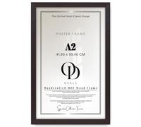 OD Deals Elegant Medium Rectangle A2 41.90 X 59.40 CM Poster Picture Solid Engineered Wood Finish Mahogany 23 X 16 Inch For Anniversary Birthday Wedding Wall Display Home Gallery Decor