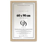 OD Deals Modern Rectangle 60 X 90 CM Poster Frame 36 X 24 Inch For Vertical And Horizontal Display Of Paintings And Photos, Oak Finish Wall Mount For Homes And Art Galleries, Versatile Style