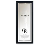 OD Deals Panoramic Frame 50x100 cm Black MDF Flat Moulding with Acrylic Sheet for Posters, Photos, Art Prints, Home and Office 500x1000 mm