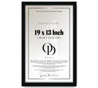 OD Deals - Rectangle 19 X 13 Inch Picture Poster Frame | Engineered Wood Certificate Frame For Hanging | Black Border For Home Wall Display And Gallery Use (48.26 X 33.02 CM) - Office Use
