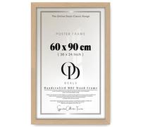 OD Deals Solid Engineered Wood Poster Frame For Professional Art Presentation Large Rectangle 60 X 90 CM 36 X 24 Inch Home Office Wall Decor Beech Finish For Prints And Photographs Display