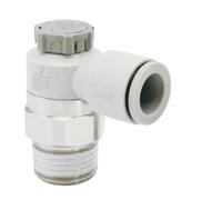 OD Tube to Thread AS 4 6 8 10 12 Mm Tube 1/8" 1/4" 3/8" 1/2" White Pneumatic Air Push in Connector Fitting 1Pcs(8-01(8mm-1l8))