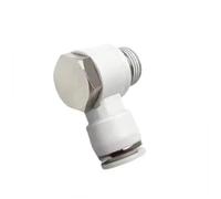 OD Tube to Thread PH 4 6 8 10 12 Mm Tube 1/8" 1/4" 3/8" 1/2" White Pneumatic Air Push in Connector Fitting 1Pcs(12-01(12mm-1l8))