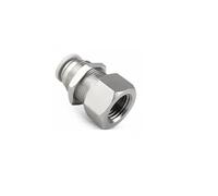 OD Tube to Thread PMF 4 6 8 10 12 Mm Tube 1/8" 1/4" 3/8" 1/2" White Pneumatic Air Push in Connector Fitting 1Pcs(6-01(6mm-1l8))