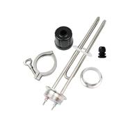 OD64 2" Tri Clamp 220V 1200W Stainless Steel Immersion Heating Element for Water Boiler/Brewing (Heater clamp Set)