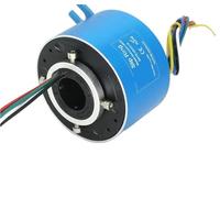 OD86mm 6 Channels 20A Current Through Bore Conductor Slip Ring Motor 25.4mm Inner Diameter with Flange Anti-tab