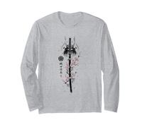 Oda Nobunaga Samurai Katana Sakura Bloom Long Sleeve T-Shirt