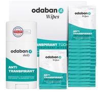 Odaban Sensitive Set Against Sweating on Armpits Including Odaban Antiperspirant Stick and Wipes to Prevent Underarm Sweat for Men and Women