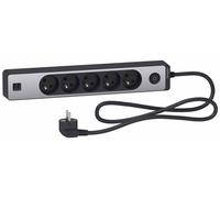 Odace 5 socket extender with 2x USB connector, 1.5m anthracite+ ST935U1BA