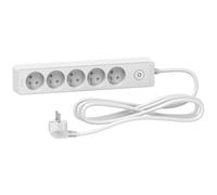 Odace 5 socket extender with 3m connector white ST9353W