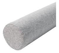 Odaima Cylindrical Pillow Cushion,Round Cervical Roll Bolster Pillow,Cervical Neck Roll Pillow Linen Covers With Zipper Removable,for Head, Neck, Back And Legs(Light Gray,12cmx40cm)