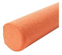 Odaima Cylindrical Pillow Cushion,Round Cervical Roll Bolster Pillow,Cervical Neck Roll Pillow Linen Covers With Zipper Removable,for Head, Neck, Back And Legs(Orange,12cmx40cm)