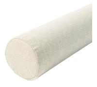 Odaima Cylindrical Pillow Cushion,Round Cervical Roll Bolster Pillow,Cervical Neck Roll Pillow Linen Covers With Zipper Removable,for Head, Neck, Back And Legs(Beige,20cmx60cm)