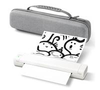 Odaro M08F Letter Portable Printer with Carry Bag, Bluetooth Thermal Printer Inkless Wireless for Travel, Small Compact Printer Support 8.5" X 11" Letter Size Thermal Paper - White