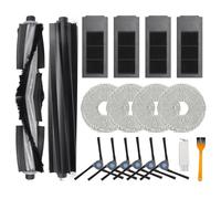 Odashen 18Pcs Accessories Kit Replacement for Ecovacs Deebot X2/ X2pro/ X2 Omni/ DEX86 Vacuum Cleaner Parts,1 Main Brush,1 Rubber Brush,4 Filter,6 Side Brush,4 Mop Pad,2 Cleaning
