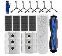 Odashen 19 PCS Replacement Accessories Kit for Ecovacs Deebot X8 Pro Omni Vacuum Cleaner, 1 Main Brush,6 Side Brush,4 HEPA Filter,6 Dust Bags, 1 Roller Brush, 1 Cleaning Brush